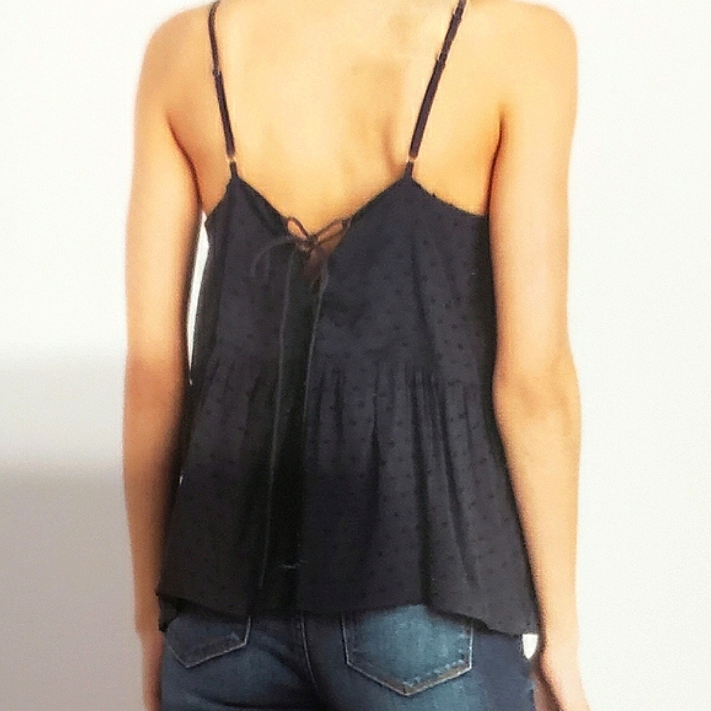 Miss Me Floral Embroidered Swiss Knot Camisole Boho Chic Cottagecore Coastal - Picture 2 of 9